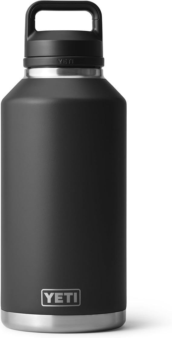 YETI Rambler 64 oz Bottle, Vacuum Insulated, Leakproof, Stainless Steel with Chug Cap, Black