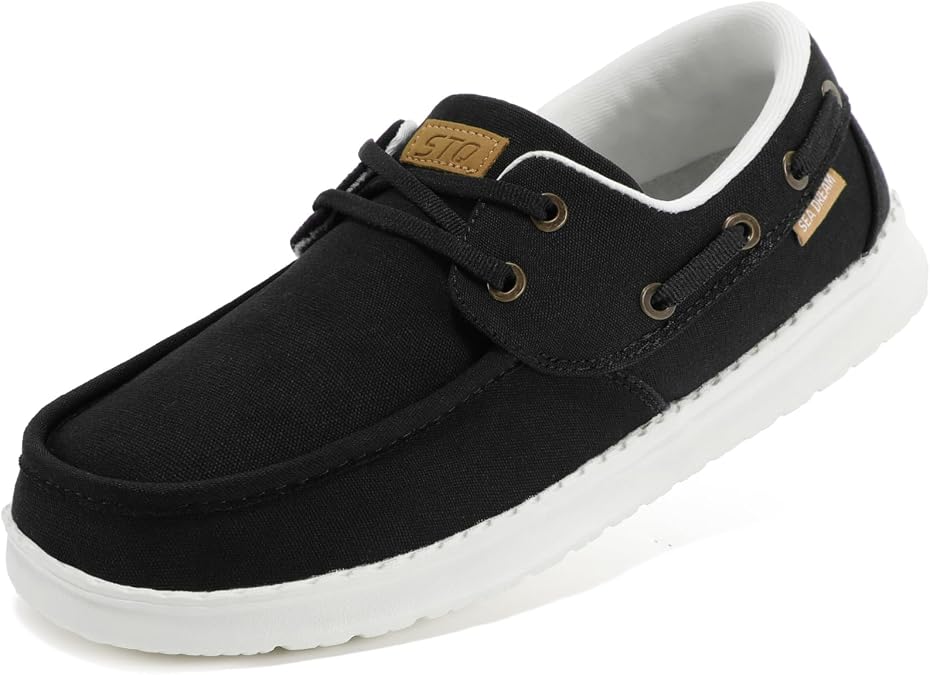 STQ Women Lace up Shoes Casual Sneakers Boat Shoe Canvas Loafer