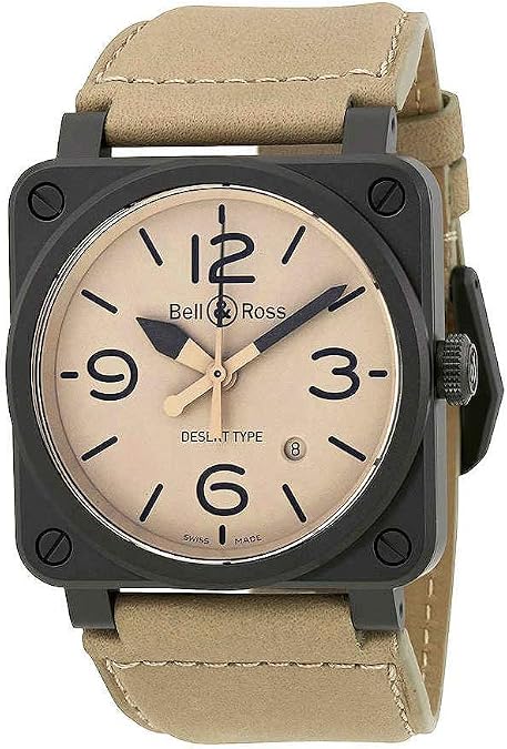 Bell and Ross Aviation Automatic Beige Dial Men's Watch BR0392-DESERT-CE
