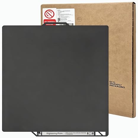 バンブーエンジニアリングプレート Bambu Lab X2D/P2S/P1S/P1P/X1C/A1用、すべてのフィラメント用の高温ビルドプレート、滑らかな表面、耐久性のあるコーティング、接着剤による強力な接着、3Dプリンタープラットフォーム