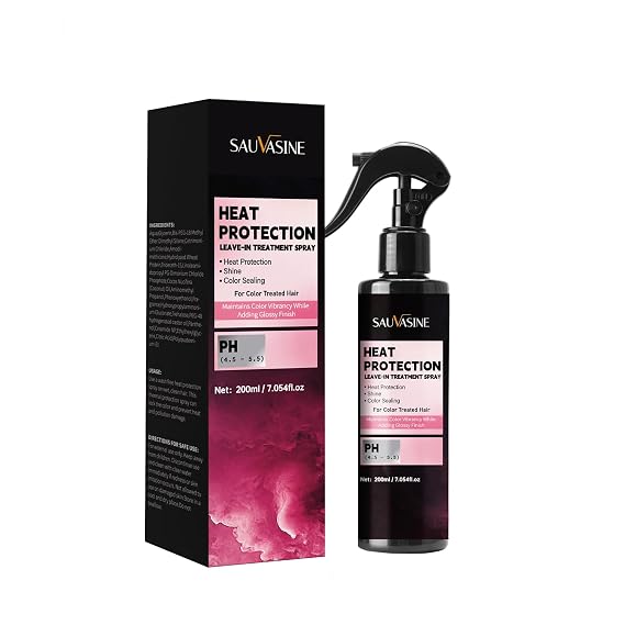 Lanthome Heat Protection Leave-In Treatment Spray Heat Protection 450F Heat Protect Spray For Damage Repair & Protection from Heat Damage,Color Sealing for Color Treated Hair 200mL/7.054fl.Oz