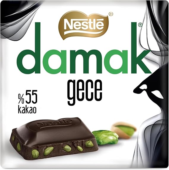 Nestlé Damak Gece Antep Fıstıklı Bitter Çikolata, 60 g