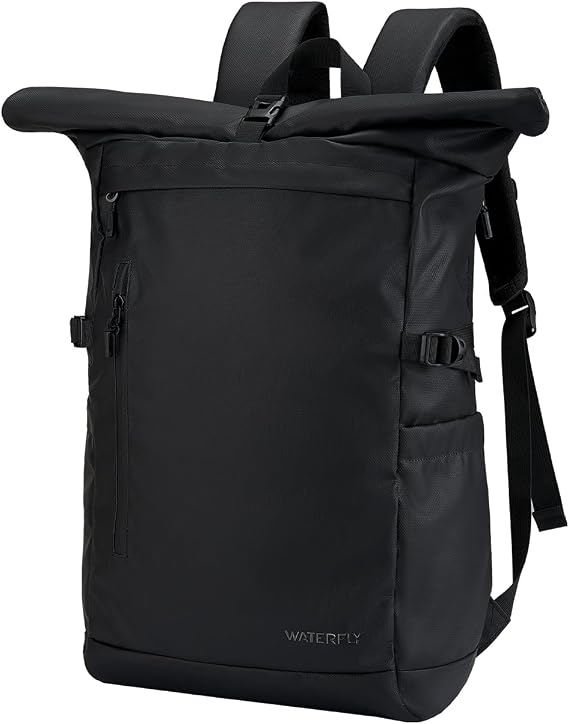 Waterfly Roll Top Backpack Rucksack: Rolltop Water Resistant Daypack