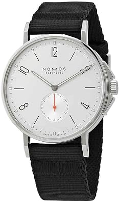 Nomos AHOI Automatic White Dial Black Textile Mens Watch 555
