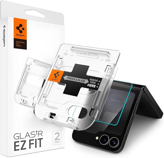 Spigen Screen Protector GlasTR EZ FIT for Galaxy Z Flip 7 FE, Z Flip 6