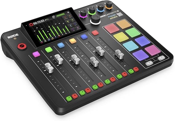 RØDE RØDECaster Pro II All-in-One Production Solution for Podcasting, Streaming, Music Production and Content Creation, Black