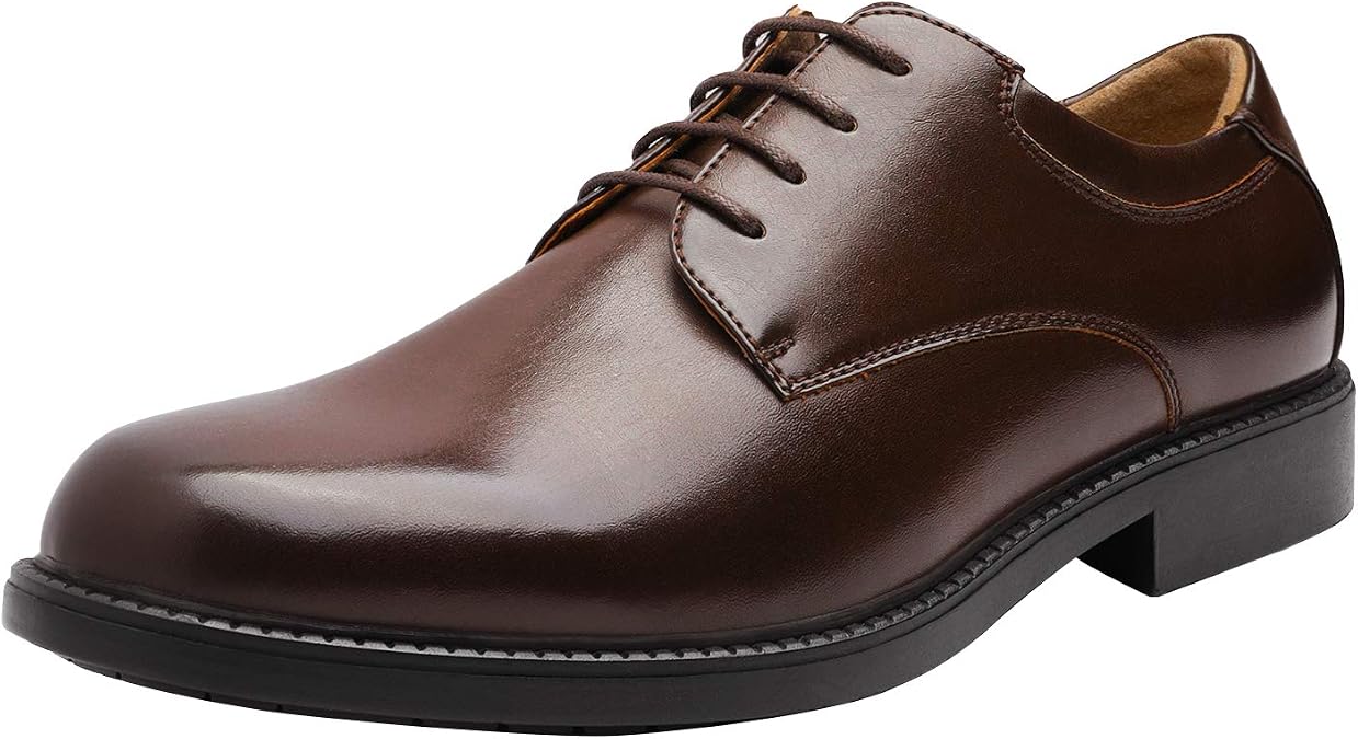 Bruno Marc Men's Classic Formal Dress Shoes Derbys Downing-02 Dark Brown Size 9 US/ 8 UK