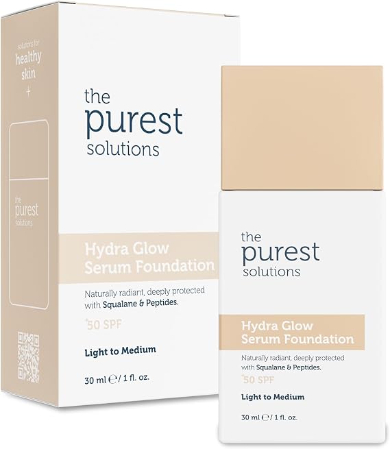 The Purest Solutions Nemlendirici & Canlandırıcı Serum Fondöten SPF 50, 30 Mililitre – Açık/Orta Ton