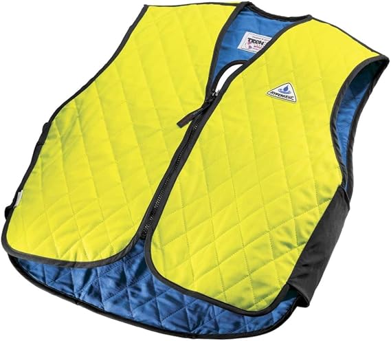 Men's Hyperkewl Cooling Sport Vest, Adjustable Fit, Lightweight, 4 Hours of Cooling, Reactivate in Water within Minutes, For High Heat Weather, Outdoor Work, Motorcycle Riding