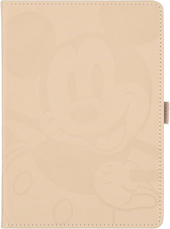 Happy Planner Disney Mickey 12-Month Undated Planner, Embossed Vegan Leather, Small Size, 6" x 8.5", Dashboard Layout, Ivory