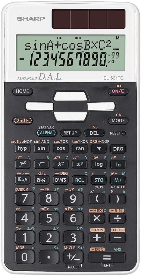 Sharp SH-EL531TGWH Scientific Calculator
