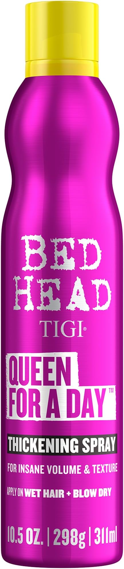 TIGI Bed Head Hair Thickening Spray, Queen for a Day Volumizing Hair Products for Fine Hair, Fresh Berry Fragrance, 10.5 Oz