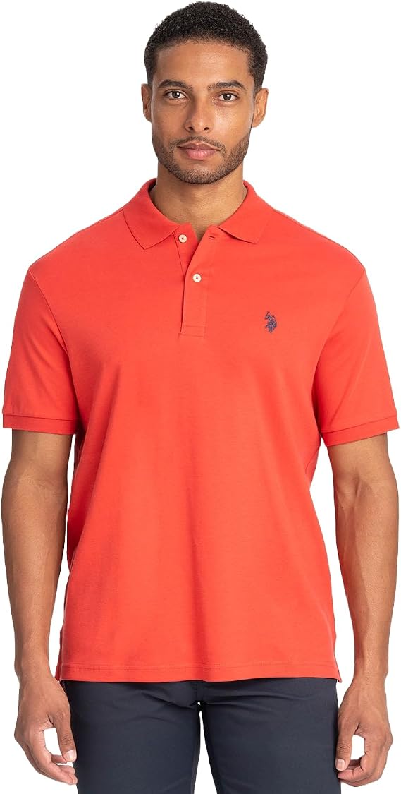 U.S. POLO ASSN. Men's Solid Interlock Short Sleeve Polo Shirt