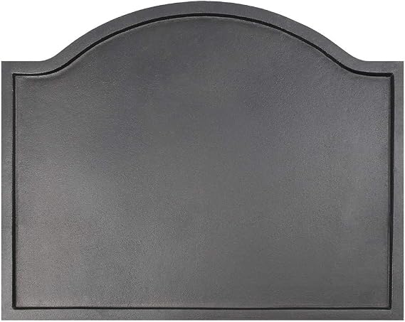 Minuteman International Plain Design Cast Iron Fireback, Large,CFB-09,Black