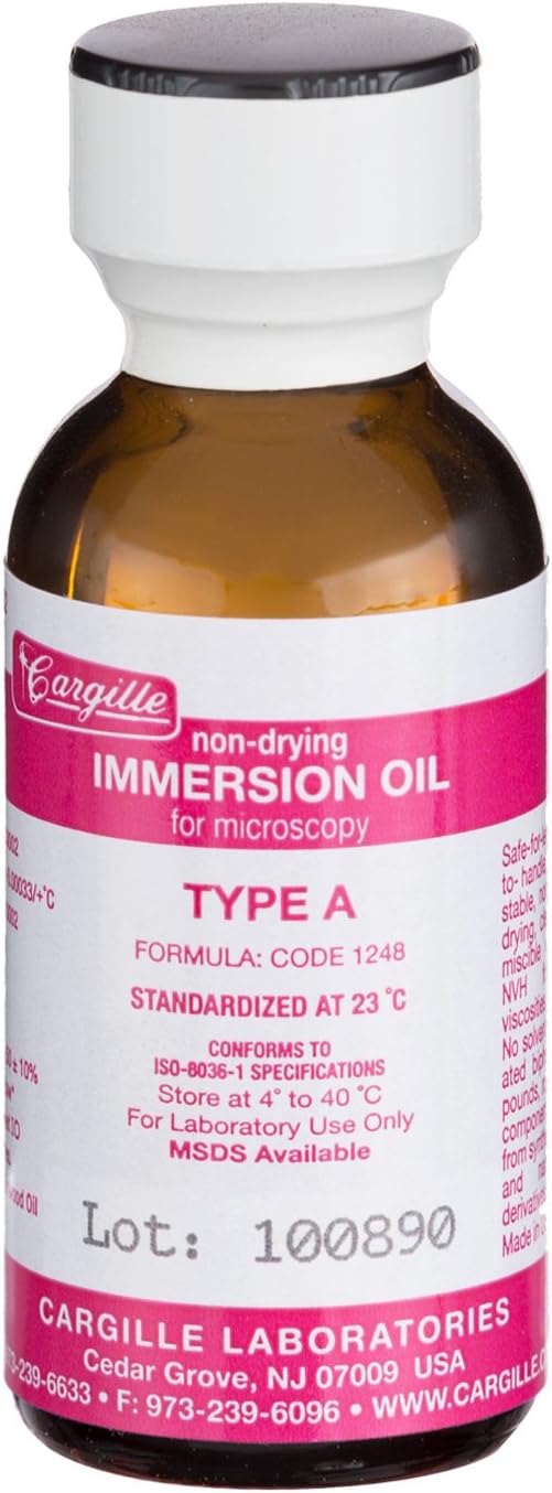 AmScope ML-A-1-AA Microscope Immersion Oil - Type A, Low-Viscosity - 1 Oz