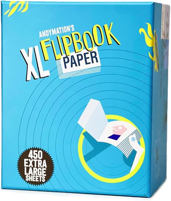 ANDYMATION XL Flipbook Paper Pack for Drawing and flipbook Making, Ideal for Large Scale Animation