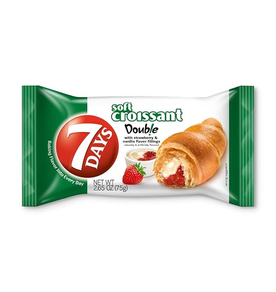 7Days Soft Croissant, Strawberry Vanilla (Pack of 12)