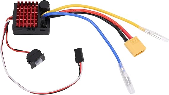 FTVOGUE 60A Brushed ESC for RC Car Boat 3 Operating Modes Design with 540 550 750 Motors 3A BEC Output LiPo NiMH Battery Support