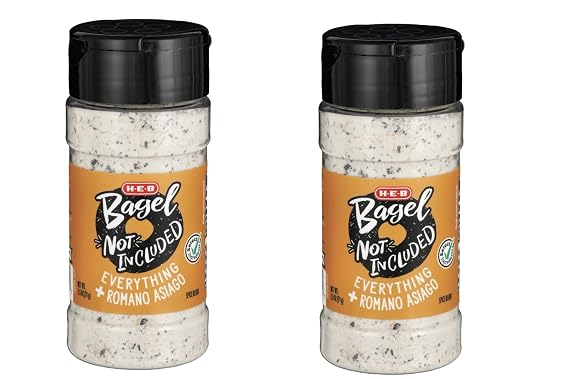 HEB Bagel Not Included Spice Blend - 2 pack (Everything & Romano Asiago 2.5oz)