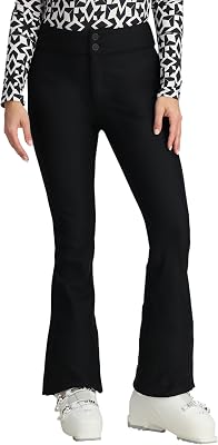 Obermeyer Womens Bond Shell Ski Pants, Waterproof Breathable, 4-Way Stretch Softshell for Snow and Skiing, Black, Size 8