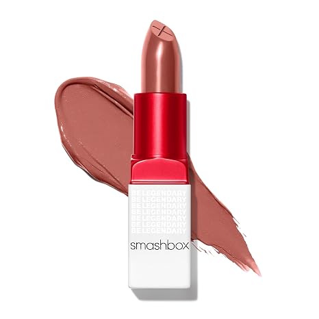 Smashbox Be Legendary Prime & Plush Lipstick | Creamy, Peptide-Infused, Lipstick with Primer for Smooth Color & Moisture Boosting Ceramides, 0.11 Ounce