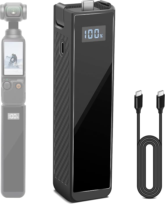 Pocket 3 Battery 5000mAh Handle Compatible for DJI Osmo Pocket3/Pocket 4/4P