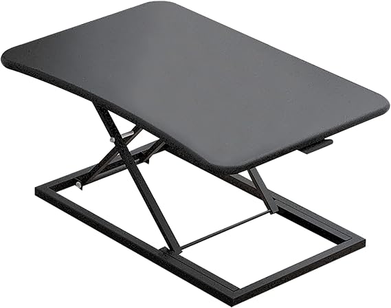 Standing Computer Lift Table, Plate Steel Stable Structure Wide Desktop Sitting Standing Switching 7 Gears Laptop Elevating Table for Office(black)