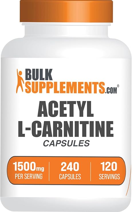 Acetyl L-Carnitine Capsules - ALCAR HCl, Carnitine Supplement - ALCAR Capsules, Acetyl L-Carnitine 1500mg - Gluten Free, 2 Capsules per Serving, 240 Capsules