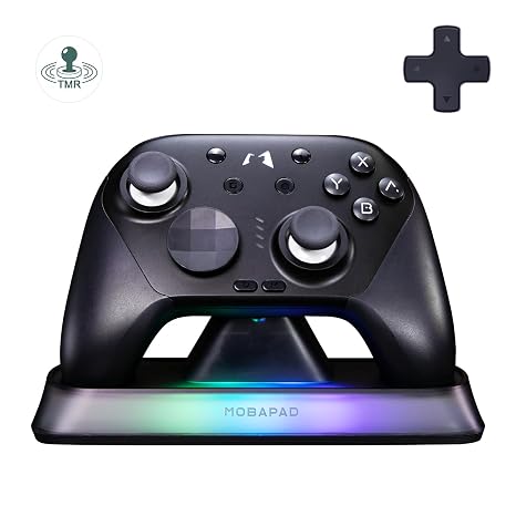 MOBAPAD Chitu2 HD Wireless Controller for Switch 2/OLED/Lite, WindowsPC | TMR Glide Joysticks, Mechanical Buttons, HD Rumble, NFC, 6-Axis, RGB Dock, Programmable Back Buttons for Android/iOS, Black