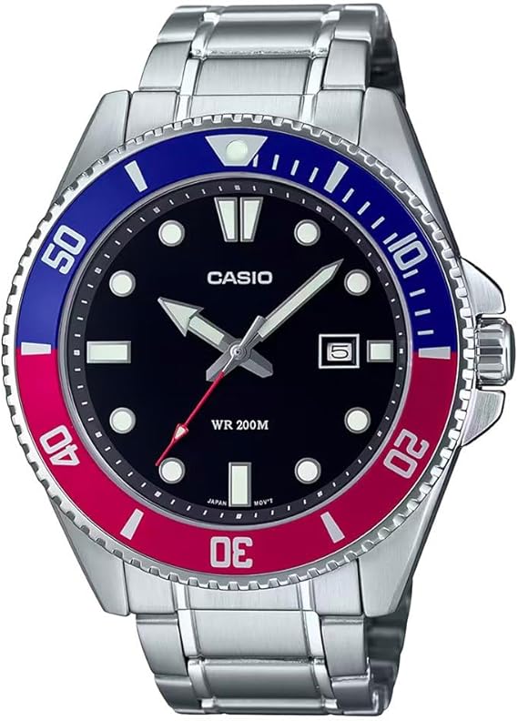 Casio MDV-107D-1A3 Men's Wristwatch, Silver