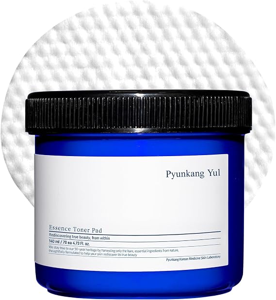 PYUNKANG YUL Essence Toner Pad with Astragalus Root, Houttuynia Cordata, Willow Bark, Centella Asiatica, Ceramide, Nourish Moisturizes, Removes Dead Skin Cells, Korean Face Skin Care 70ea, 4.73fl.oz.