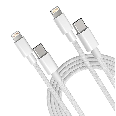 2Pack 1.8M USB C Lightning Cable [Apple MFi Certified] iPhone Fast Charger