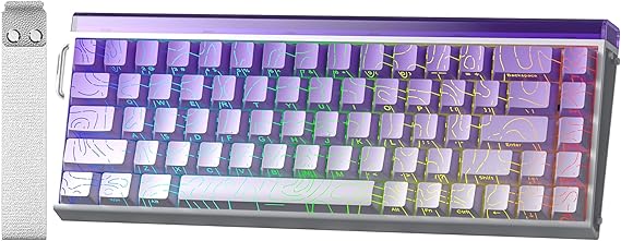 Aula Hero 68 He Magnetic Keyboard Rapid Trigger Dragon King Switch 8000Hz RGB Neon TKL Hot Swap Player Keyboard Purple