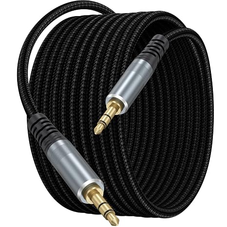 AUX Cable 15ft Long 3.5mm Audio Aux Cord Male to Male Braided