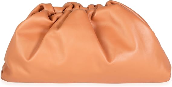 Pre-Loved Tan Calfskin Leather Pouch, Tan