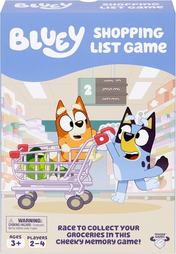 Bluey Shopping List Game, Memory & Matching Supermarket Game
