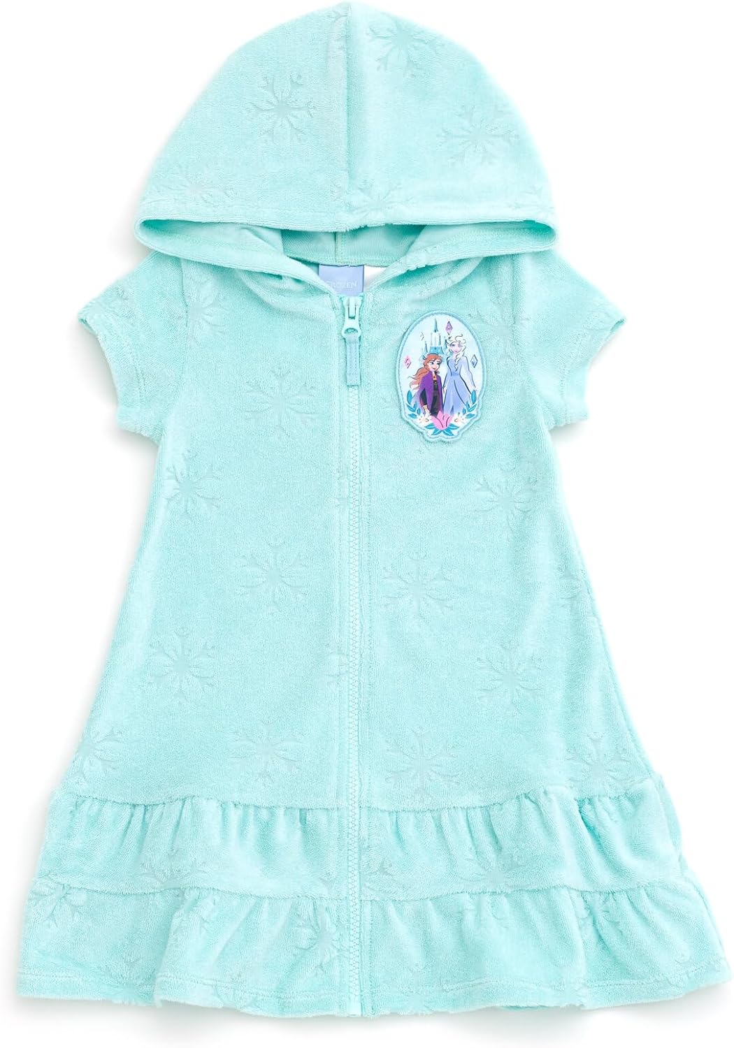 Disney Junior Girls Loop Terry Cloth Hooded Zip Up Swimsuit Cover-Up Toddler to Big Kid Sizes 2T - 14-16