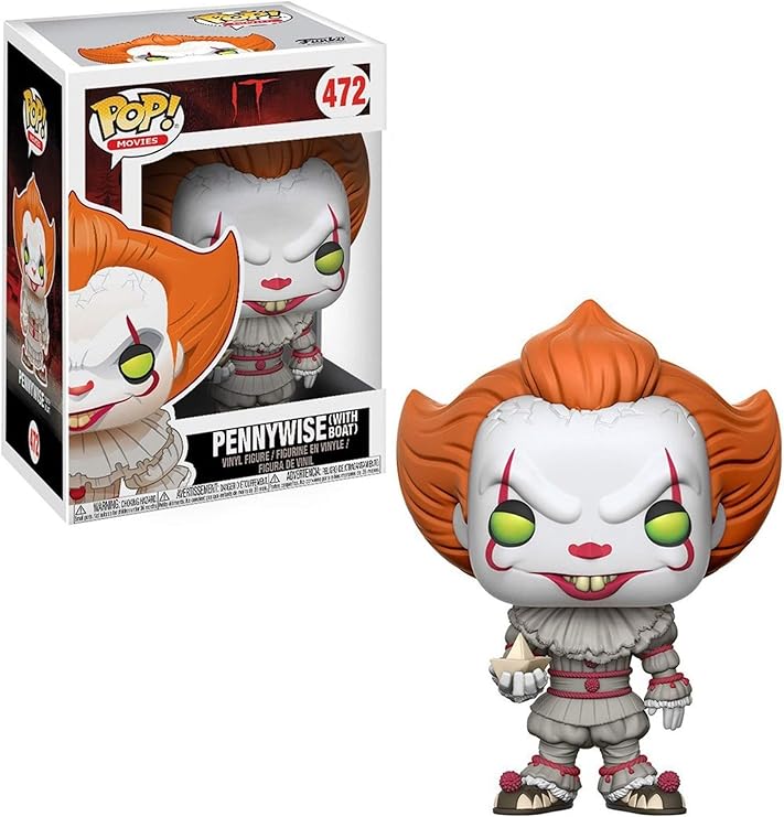 Funko POP! Movies: IT - Pennywise with Boat | Official Merch - Collectable Vinyl Figurine for Shelf Display - Birthday Gift Idea for Fans and Collectors