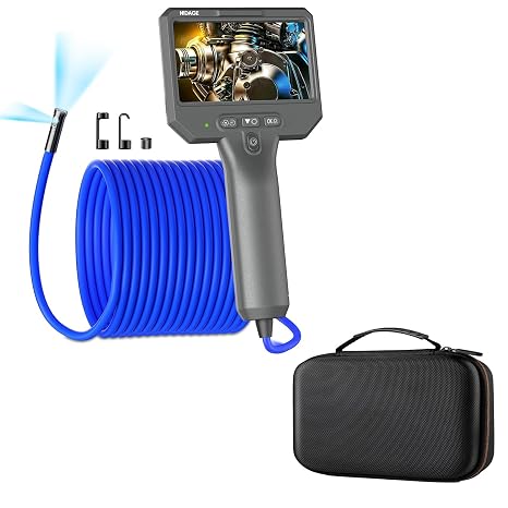 Dual Lens Industrial Borescope and Carrying Case Bundle