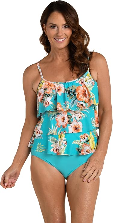 Maxine of Hollywood Women's Triple Tier Tankini Top