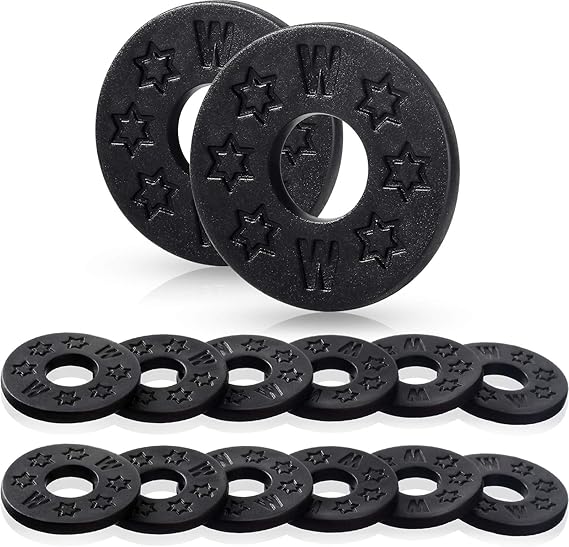 Blulu 12 Pcs Guitar Strap Locks Silicone Rubber Strap Blocks,Black