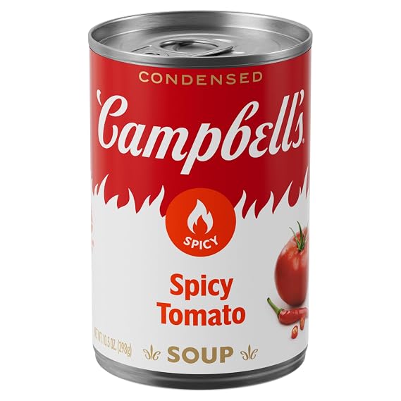 Campbell's Condensed Spicy Tomato Soup, 10.5 oz Can