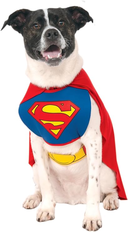 DC Comics Superheroes: Superman Pet Costume for For Dogs or Cats by Rubies, Small