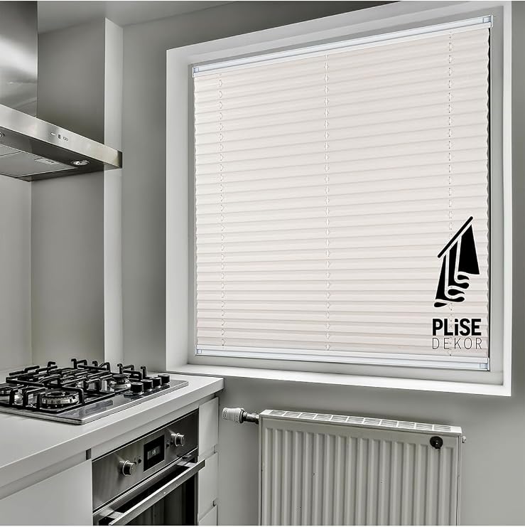Plise Dekor Beyaz Plise Perde (Vidalı) (50G x 200Y cm)