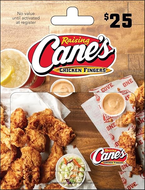 Raising Cane's Physical Gift Card - $25