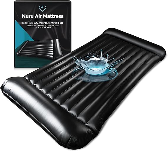 Inflatable Nuru Massage Air Mattress 91x49x6in, Standalone Full-Size Bed