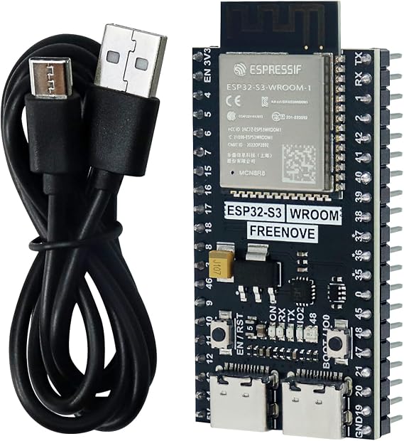 Freenove ESP32 ESP32-S3 Development Board Kit (8 MB Flash) | Dual-core 32-bit 240 MHz Microcontroller, USB-OTG WiFi+BT, Python C Code, Example Projects Tutorial