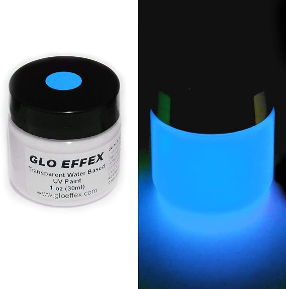 Transparent UV Reactive Water Based Blacklight Paint - (Blue)