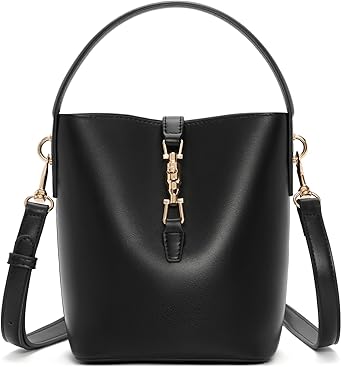 BOSTANTEN Small Bucket Bag for Women Crossbody Bags Trendy Vegan Leather Shoulder Purses Designer Ladies Handbags