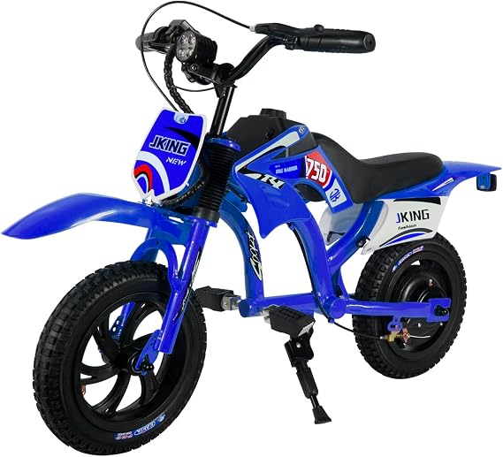 Kids Electric Motorcycle,C6 Kids Electric Dirt Bike,12-inch, Blue